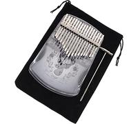 Portable Piano Thumb Piano,17Keys Hand Piano Lovely Delicate Chic Deer Design Small Portable Thumb Piano Toy with Wipe Cloth Hammer Instruction Book (Color : Transparent color)