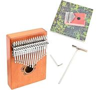Portable Piano Thumb Piano,1Set Thumb Piano 17 Keys: Fingertip Finger Thumb Piano Wooden o with Hammer Instruction Book for Kids Adults Beginners Musical Instruments Gift (Color : Light Brown)