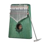 Portable Piano Thumb Piano, o, 17-Key Portable Thumb Piano Mahogany With Carry Bag Stickers Tuning Hammer Cleaning Cloth Finger Stall Musical Gift For Students Beginners (Color : Green) (Color : Grün