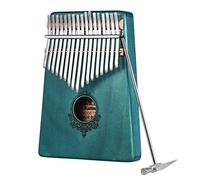 Portable Piano Thumb Piano, o, 17-Key Portable Thumb Piano Mahogany With Carry Bag Stickers Tuning Hammer Cleaning Cloth Finger Stall Musical Gift For Students Beginners (Color : Green) (Color : Blui