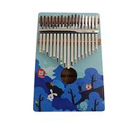 Portable Piano Thumb Piano, o, 17-Key Portable Wooden Thumb Piano With Colored Drawing Musical Instrument Gift For Music Lovers Beginners Students (Size : Animals) (Color : Clear, Size : Animals)