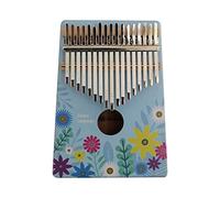 Portable Piano Thumb Piano, o, 17-Key Portable Wooden Thumb Piano With Colored Drawing Musical Instrument Gift For Music Lovers Beginners Students (Size : Animals) (Color : Clear, Size : Flower)