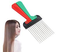Portable Pick Comb Folding Handle Wide Tooth Comb Metal Pick Comb Salon Combs for Hair Styling Curly, Thick