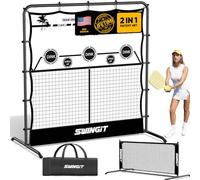 Portable Pickleball Rebounder Net, 3in1 Solo Training Net System for Dinks, Volleys & Drives, USAPA Approved Accuracy Trainer with Carry Bag, Outdoor & Indoor Use Prefer Backyard, Driveway, Garage