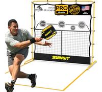 Portable Pickleball Rebounder Net with Kitchen Lines System, Solo Training Net System for Dinks, Volleys & Drives, Accuracy Trainer with Carry Bag, for Backyard