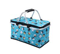 Portable Picnic Basket - 30L Large Oxford Cloth Picnic Box, Convenient Carry Handle | Empty Camping Bag for Outdoor Activities, Picnic Organizer for Hiking, Family Picnics, and Outdoor Gatherings