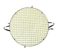 Portable Picnic Blanket, Foldable Outdoor Rug, 49Inch Tote Carry Mat Waterproof Layer, Polyester Travel Ground Sheet Lightweight Design, Multi Use Leisure Mat Storage Bag Form, Camping Beach Park