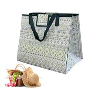 Portable Picnic Blanket | Sandproof Waterproof 96.5 x 109.2 cm Thick Cushion Large | 2-in-1 Foldable Mat Camping Beach Tote Bag - for Garden Park, Lawn, Beach, Hiking, Indoor Camping