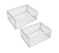 Portable Pigeon Trap Cage, Escape-Proof Design Bird Coop with Skylight Pigeon Cage, High-Strength Iron Anti-Rust Paint Easy Assembly for Rooftops, Open Gardens, Farms, Barns (Four Doors 2 Pcs)