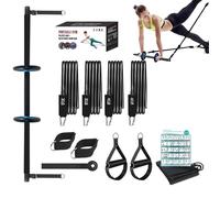 Portable Pilates Bar Kit,Pilates Bar Kit - Elastic Pilates Bar with Resistance Bands - Exercise Equipment for Women, Portable Pilates Exercise Equipment for Workout