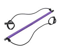 Portable Pilates Bar Kit with Resistance Band - Pilates Exercise Bar Stick for Full-Body Workout, Home Gym Pilates Sculpt Bar for Bodybuilding and Muscle Toning (Purple)