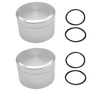 Portable Pill Box, 2PCS Sealing Box Pill Box Metal Stainless Steel Waterproof Odor-Proof Box Can Tablet Box Small Pill Box Mini Portable Box Tea Cans Coffee Can for Family Office Outdoors