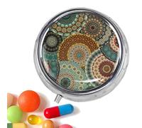 Portable Pill Box | 3 Compartments Daily Pill Case - Fish Oil Container for Long Road Trips Car Commutes Hotel Stays College Gym Business Travel