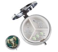 Portable Pill Box - 3 Compartments for Daily Use | Fishing Oil Container Ideal for Hotels Car Gym Outdoor Adventures