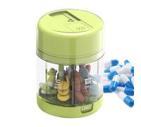 Portable Pill Box, Daily Medicine Box, 7 Compartments, Compact Medicine Container with Cutter and Storage Box for Camping, Outdoor Activities, On the Go as Well as Family and Friends