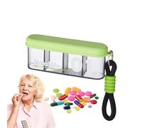 Portable Pill Box - Multi-Compartment Pill Box Anti-Accidental Opening | Medicine Organizer for Handbag, Travel, Office & Home | Mini Medicine Holder Health