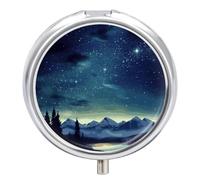 Portable Pill Box Pill Case Celestial Night Sky Travel Pill Box Small Pill Case Daily Pill Container Pill Organizer Pocket Medicine Box Cute Pill Case