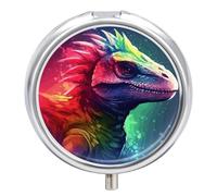 Portable Pill Box Pill Case Colorful Dinosaur Travel Pill Box Small Pill Case Daily Pill Container Pill Organizer Pocket Medicine Box Cute Pill Case