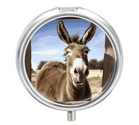 Portable Pill Box Pill Case Funny Donkey Travel Pill Box Small Pill Case Daily Pill Container Pill Organizer Pocket Medicine Box Cute Pill Case