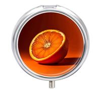 Portable Pill Box Pill Case Half an Orange Travel Pill Box Small Pill Case Daily Pill Container Pill Organizer Pocket Medicine Box Cute Pill Case
