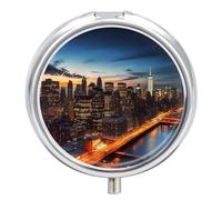 Portable Pill Box Pill Case New York City Scenery Travel Pill Box Small Pill Case Daily Pill Container Pill Organizer Pocket Medicine Box Cute Pill Case