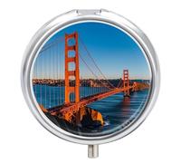 Portable Pill Box Pill Case San Francisco Bay Bridge Travel Pill Box Small Pill Case Daily Pill Container Pill Organizer Pocket Medicine Box Cute Pill Case