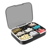Portable Pill Box - Pill Organiser | Vitamin Dispenser | Travel Tablet Organiser | Extra Large, Moisture-proof Medicine Container for Various Medicines, Vitamins Fish Oil Preparations