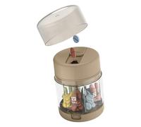 Portable Pill Box - Small Pill Box - 7-Compartment Pill Container with Pill Divider for Fish Oil & Medicines - Practical Organiser for Handbag, Camping, Family & Friends
