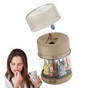 Portable Pill Box - Travel Organizer with 7 Compartments for Medication, Supplement Bottle Container and Cutter, Compact Storage for Pocket Purse Camping Friends Family Travels Use