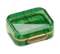 Portable Pill Box, Weekly Pill Box, Week Medicine Organizer Pill Case with 7 Compartments, Business Travel Pill Dispenser with Lid and Large Capacity for Backpack, Suitcase