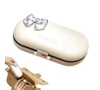 Portable Pill Container, Travel Case Organizer, 3.94x2.17x0.98 Inches Box with 4 6 Compartments, Compact Medicine Holder, Daily Pill Box with Secure Lid, Pills Organizer for Supplements Medication