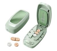 Portable Pill Cutter, 2026 Adjustable 1/2 1/4 Pills Cutter and Splitter for Multiple Pills, Pill Taker Household Gadgets, Accurate Centering Alignment Device (Green)