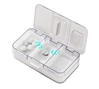 Portable Pill Cutter - Double Layer Medication Separator, Weekly Storage Box for Home, Easy to Use Pill Cutter for Nurses, Adults, Elderly
