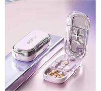 Portable Pill Cutter, Professional E-Chu Pill Cutter Splitter for Small and Tiny Pills, Adjustable Pills Cutters Splitter Halves/Third/Quarters with Centering Device, Easy to Use and Travel Sized(Purp