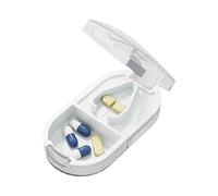 Portable Pill Cutter with Storage, Tablet Splitter for Halves & Quarters