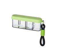 Portable Pill Dispenser with 4 Compartments, Weekly Tablet Box, Travel Pill Organizer, BPA-Free, Medication Box for Morning, Noon, Evening, and Night, for Medications, Vitamins, and Fish Oil (Gre'en)