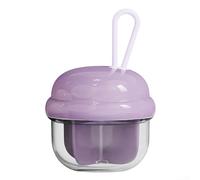 Portable Pill Organizer with 4 Compartments | Anti-Mixing Design | ABS and Silicone Travel Medicine Case | Compact Sealed Storage Box for 5-7 Day Trips | White(Purple)