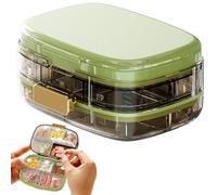 Portable Pill Organizer with Triple Seal - 10 Compartment Travel Medicine Case, 7 Day Vitamin Storage for Daily Medication Management, Green
