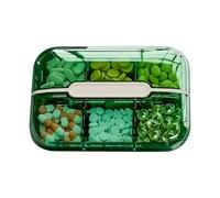 Portable Pill Organizers Box - Compact Medicine Storage Container for Travel | Six Grid Daily Medicine Holders for Business Travel and Home Use