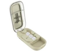 Portable Pill Splitter with Stainless Steel Blades and Storage Compartment 3-in-1 Pill Cutter for Small or Large Pills Halves/Third/Quarters for Daily Use and Traveling(Mint Green)