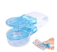 Portable Pill Taker, Portable Tablet Dispenser, Pills Splitter, Pill Popper No Touch Easy to Take Pill Out No ContactSmall Pills Remover for Elderly Travel ArthritisPatients, Blue