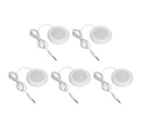 Portable Pillow Speaker, pillow speakers Pack, pillow speaker of 5 White ABS DIY Pillow Speaker 3.5mm Mini Stereo Speaker Portable Plug in Speaker Replacement for MP3 MP4 Phone Portable CD Player