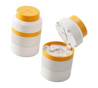 Portable Pills Cutter with Stainless Steel-Blade Japanese Styles Medicines with Safety-Lock & Storage Box Pills