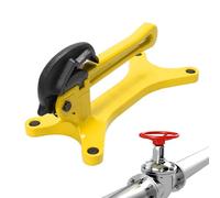 Portable Pipe Vise, Pipe Tightening Vise, Portable Aluminum Tube Vice, Universal Lightweight Hand Tool for Valve Maintenance, High-Altitude, Narrow Space Work Sites (Yellow)