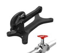 Portable Pipe Vise, Pipe Tightening Vise, Portable Aluminum Tube Vice, Universal Lightweight Hand Tool for Valve Maintenance, High-Altitude, Narrow Space Work Sites (Black)