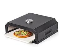 Portable Pizza Oven for Outdoor BBQ - 12-Inch Wood-Fired Oven with Thermometer for Camping & Home - Compatible with Charcoal Electric and Gas Grills