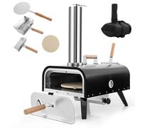 Portable Pizza Oven Outdoor Rotatable Pizza Oven w/ 30cm Pizza Stone