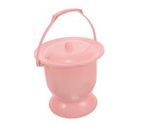 Portable Plastic Bedpan with Lid, Lightweight and Durable Commode for Seniors and Adults, Compact Design, Easy to Clean for Home Use, Nighttime Convenience