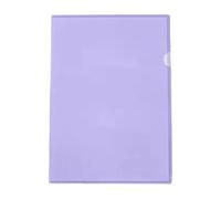 Portable Plastic Folder L-Shaped Transparent Insert A4 Folder Multi-Purpose 6-Pcs Can Hold Exam Papers Documents Etc Versatile(Lila)