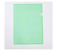 Portable Plastic Folder L-Shaped Transparent Insert A4 Folder Multi-Purpose 6-Pcs Can Hold Exam Papers Documents Etc Versatile(Grn)